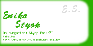 eniko styop business card